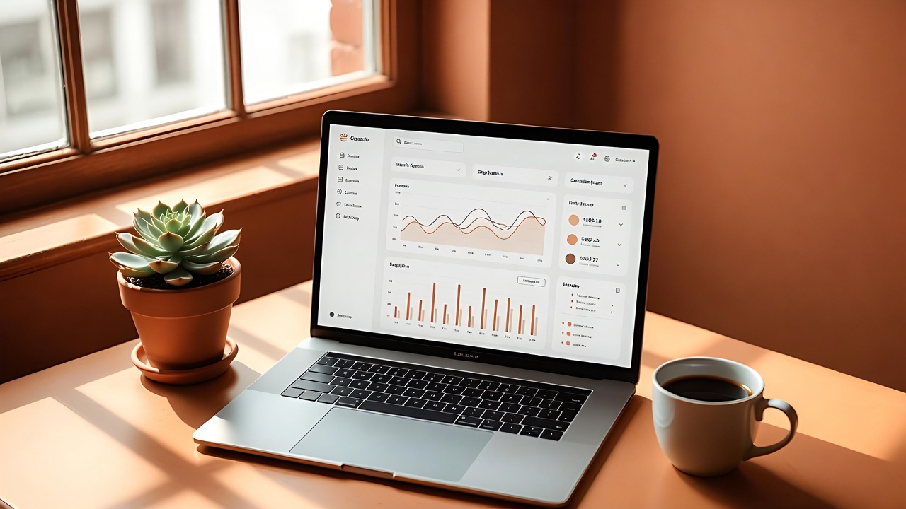 Modern workspace with Thamming software on screens